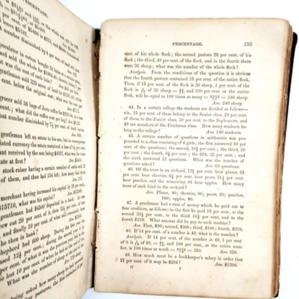 Higher Analytical Arithmetic 1870 HC by Shelton P Sanford 2nd Ed RARE DISC